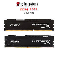 Оперативна пам'ять 32GB (2x16Gb) DDR4, 3200 MHz HyperX Fury (2 планки)