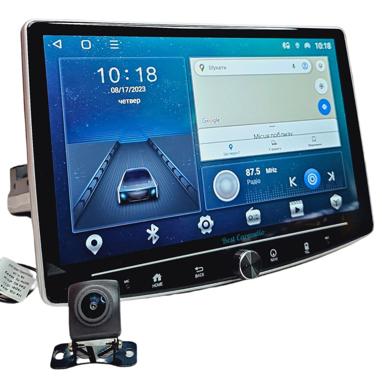 Універсальна магнітола 1 Din TurboSound D200 8 ядер, Sim-карта, 10" екран, CarPlay/AndroidAuto, фото 1