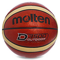 Мяч баскетбольный Composite Leather MOLTEN Outdoor 3500 B7D3500 №7 оранжевый dl