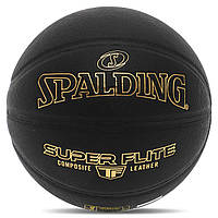 Мяч баскетбольный Composite Leather SPALDING TF SUPER FLITE 77559Y №7 черный dl