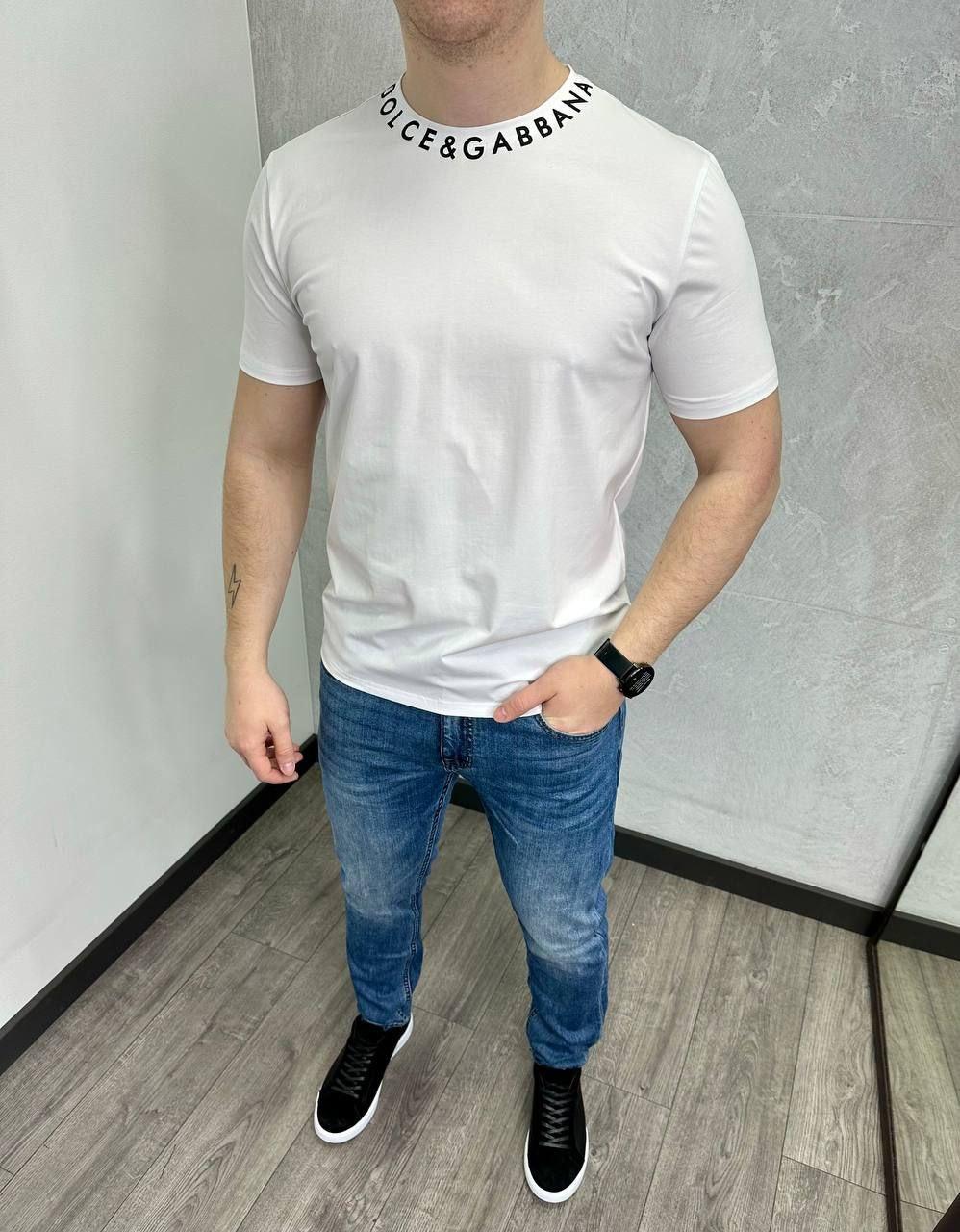 Чоловіча футболка Dolce & Gabbana H4375 біла