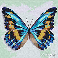 Картина за номерами Ідейка "Блакитний метелик" 25х25 KHO4207 se