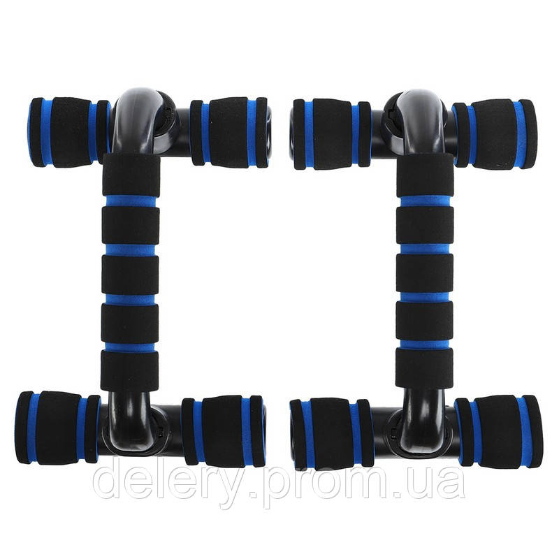 Упоры для отжиманий CIMA FI-7427 PUSH-UP BAR 21x14x12см черный-синий dl - фото 6 - id-p2189883737