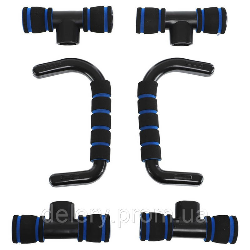 Упоры для отжиманий CIMA FI-7427 PUSH-UP BAR 21x14x12см черный-синий dl - фото 9 - id-p2189883737