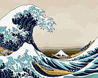 Картина по номерам "Большая волна в Канагави © Кацусика Хокусай" Идейка KHO2756 40х50 см se