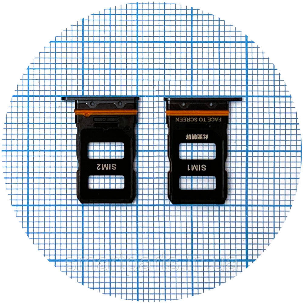 Тримач Sim карти Xiaomi 12, 12X (чорний на 2 SIM)