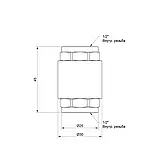 Клапан зворотний SD Plus з латунним штоком SD240W15, фото 4