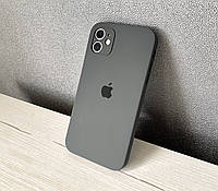 Силіконовий чохол з квадратними бортами на iPhone айфон 11 сірий