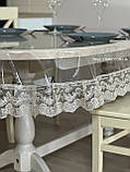 Скатертина силіконова з мереживом Blumarine, колір: капучино (Під замовлення, або стандартний розмір), фото 6