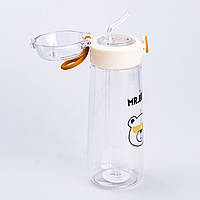 Бутылка для воды Bear Fashion Plastic Cup 600 мл коричневая