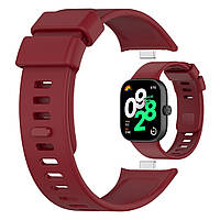 Силиконовый ремешок HMU для Xiaomi Redmi Watch 4 | 22 мм | Wine Red