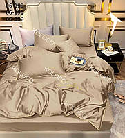 Постельное белье бежевое сатин семейное комплект постельного белья Koloco