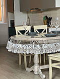 Скатертина силіконова з кружевом Вензель, двоколірна (Під замовлення, або стандартний розмір), фото 8