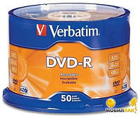 Диски Verbatim DVD-R 4.7Gb 50pcs 43791