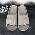 Шльопанці сланці жіночі піна бежевіі з котиком 4411, фото 2