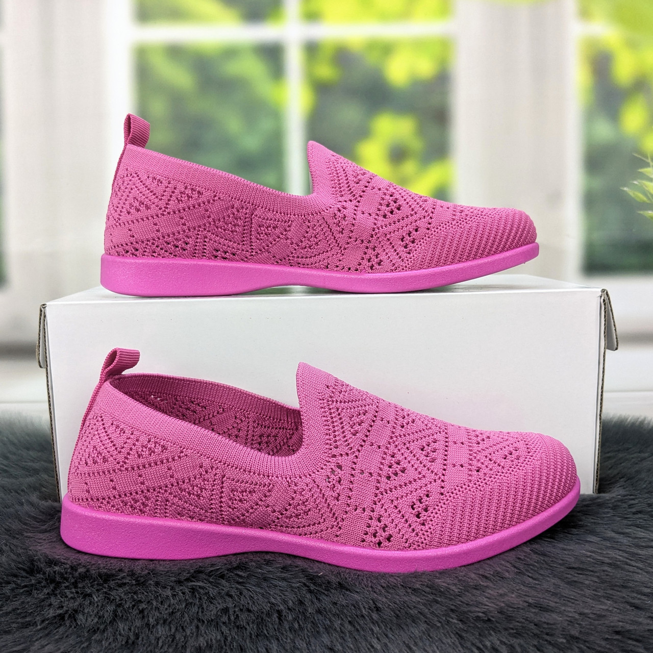 Мокасини жіночі малинові літні текстильні сліпони Gipanis 4459, фото 1