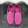 Мокасини жіночі малинові літні текстильні сліпони Gipanis 4459, фото 5