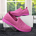 Мокасини жіночі малинові літні текстильні сліпони Gipanis 4459, фото 7