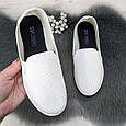 Мокасини жіночі білі еко-шкіра перфоровані SV 2224-5, фото 3