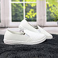 Мокасини жіночі білі еко-шкіра перфоровані SV 2224-5, фото 5