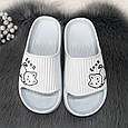 Шльопанці сланці жіночі піна світло-блакитні з котиком 4411, фото 3
