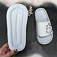 Шльопанці сланці жіночі піна світло-блакитні з котиком 4411, фото 4