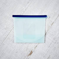 Многоразовый силиконовый контейнер для заморозки продуктов и льда Olin & Olin Голубой Bag 1L se