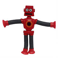 Дитяча іграшка антистрес Робот з гнучкими телескопічними лапами ZB-60 з підсвічуванням (Red) se