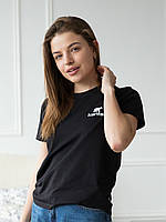 Женская футболка классическая черная размер L (L001R) se