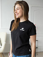 Женская футболка классическая черная размер XXL (XXL001R) se