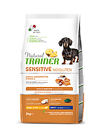Сухой корм для собак мелких пород супер премиум NATURAL TRAINER DOG SENSITIVE SMALL&TOY ADULT с Лососем, 2 кг