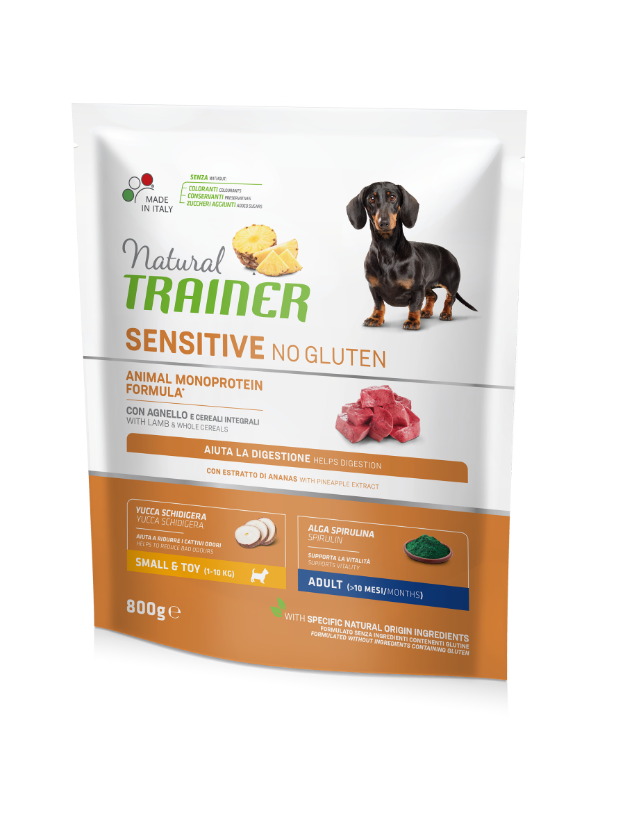 Сухий корм для собак дрібних порід супер преміум NATURAL TRAINER DOG SENSITIVE Adult Mini з Ягнятиною, 800 г