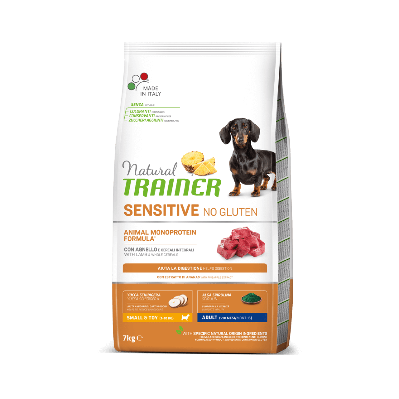 Сухий корм для собак дрібних порід супер преміум NATURAL TRAINER DOG SENSITIVE Adult Mini з Ягнятиною, 7 кг