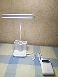 Світлодіодна настільна лампа Led table lamp qp-2209-B з USB Гнучка світлодіодна лампа на акумуляторі, фото 4