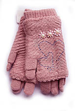В'язані рукавички рожеві, фото 2