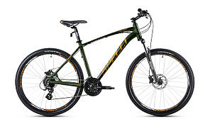 Велосипед найнер 29 Spelli SX-4700 disk 19" темно-зелений з жовтогарячим