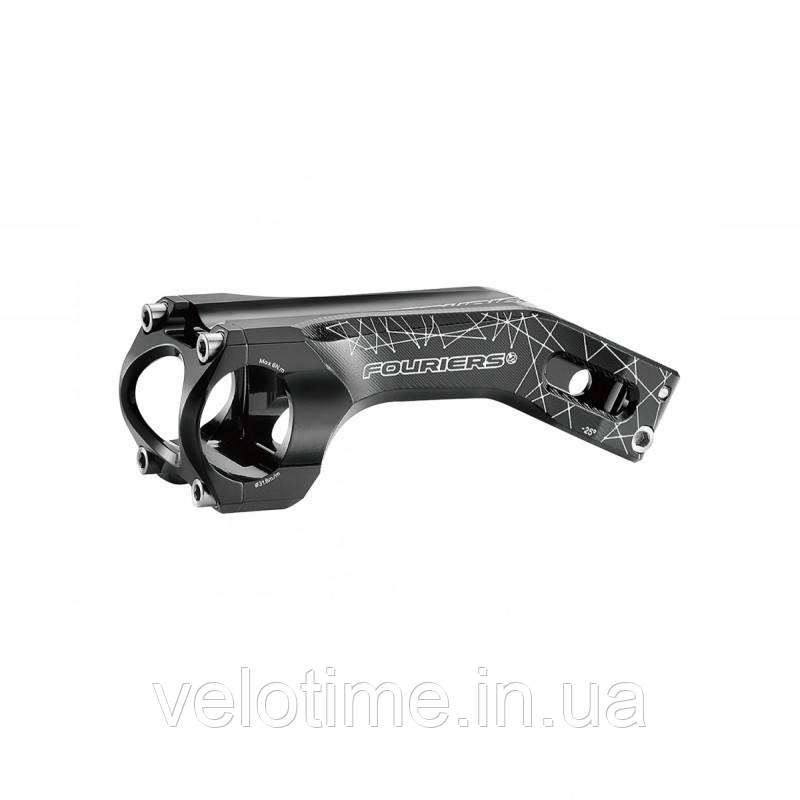 Винос керма Fouriers MB114 CNC алю, -25град 1-1 /8 " (31.8x110мм, чорний)