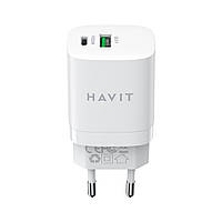 Зарядний пристрій HAVIT HV-UC30 30W USB+USB-C White