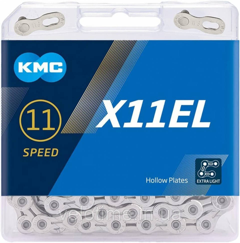 Ланцюг KMC X11EL, 118L (sil-sil, сріблястий)