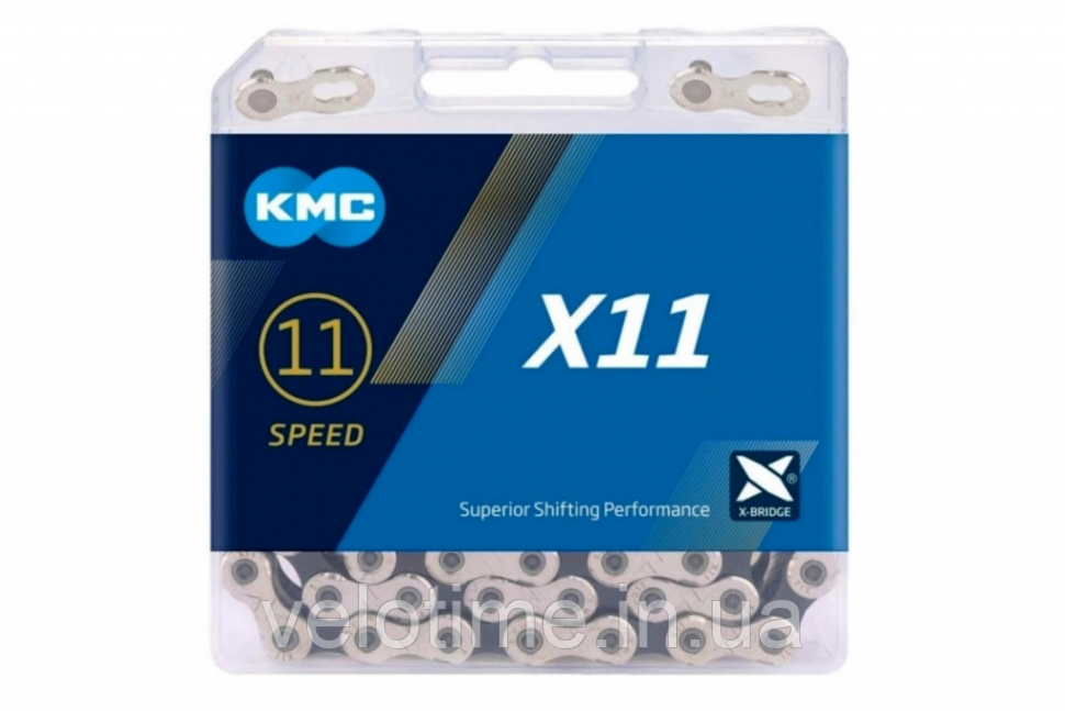 Ланцюг KMC X11, 118L (SIL-GRY, сріблястий-сірий), фото 1