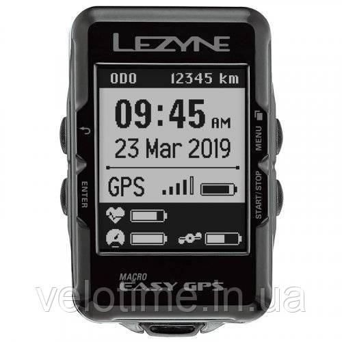 GPS комп'ютер Lezyne MACRO EASY GPS (чорний Y13)