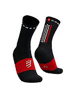 Эргономичные спортивные носки Compressport Ultra Trail Socks V2.0, Black/Red, T2 (39-41)
