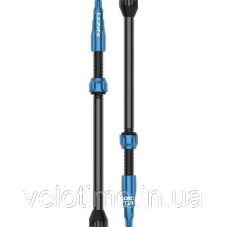 Ніпель для безкамерки Lezyne CNC TLR VALVE 80MM (блакитний)