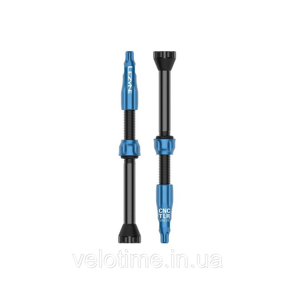 Ніпель для безкамерки Lezyne CNC TLR VALVE 60MM (блакитний)