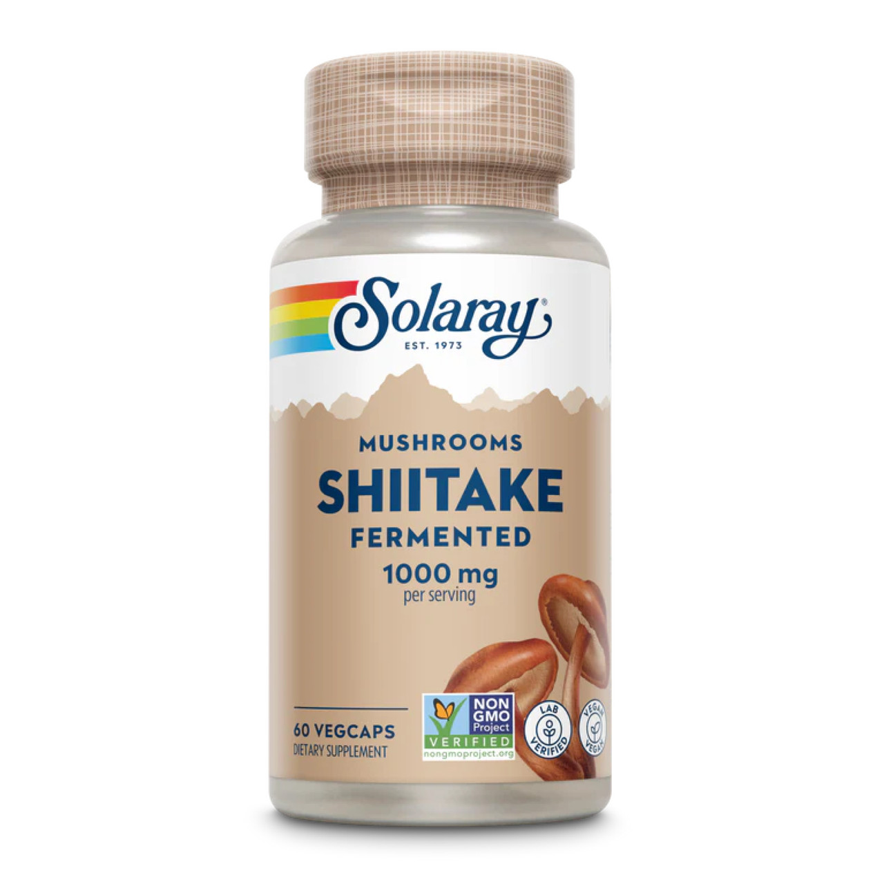Fermented Shiitake Mushroom 1000mg - 60 vcaps, фото 1