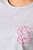 Жіноча туніка з тканини лакоста світло-сірого кольору. 178200P, фото 4