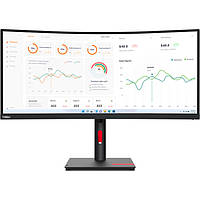 Монитор 34" Lenovo ThinkVision T34w-30 VA безрамочный/изогнутый экран Черный (63D4GAT1UA)