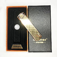USB зажигалка Lighter в подарочной упаковке со спиралью накаливания. QG-648 Цвет: золото