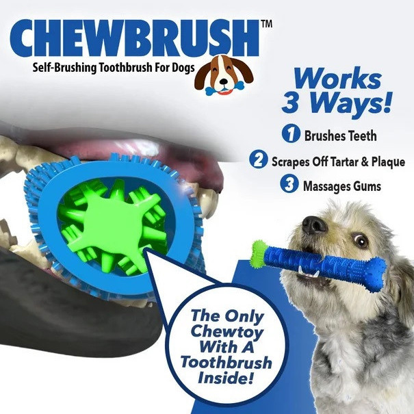 Комплект: Зубная щетка для собак ChewBrush + перчатки для чистки животных MH-561 Pet Gloves - фото 5 - id-p2034822034