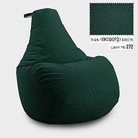 Безкаркасне крісло мішок груша Coolki XXXL 100x140 Темно-зелений (Оксфорд 600D PU) CS, код: 6719501